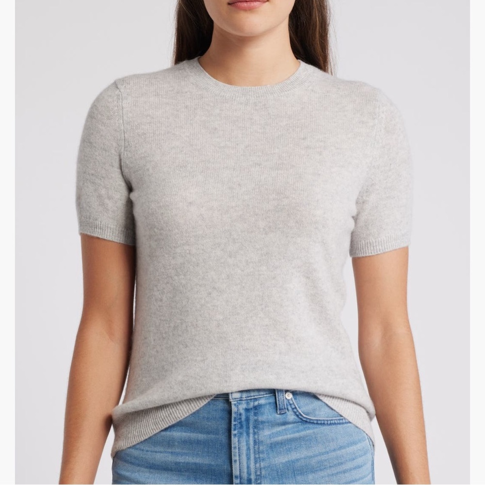 Caslon Heather Gray Knit Top